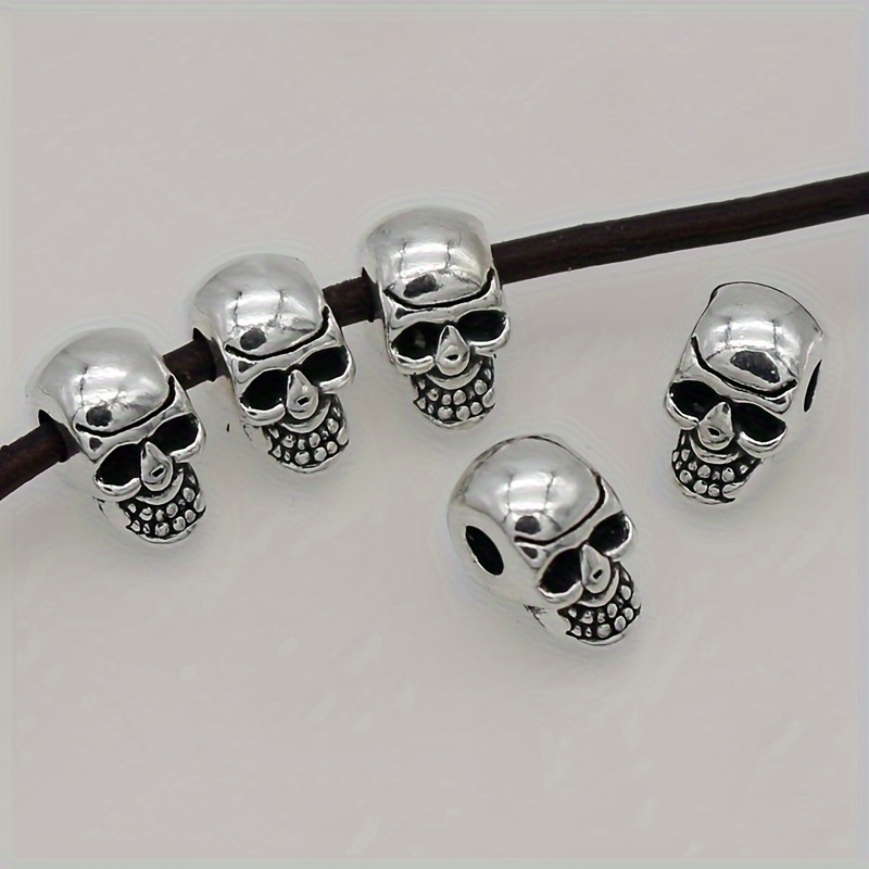 

10pcs Perles de crâne rétro de mode pour séparateur de bracelet