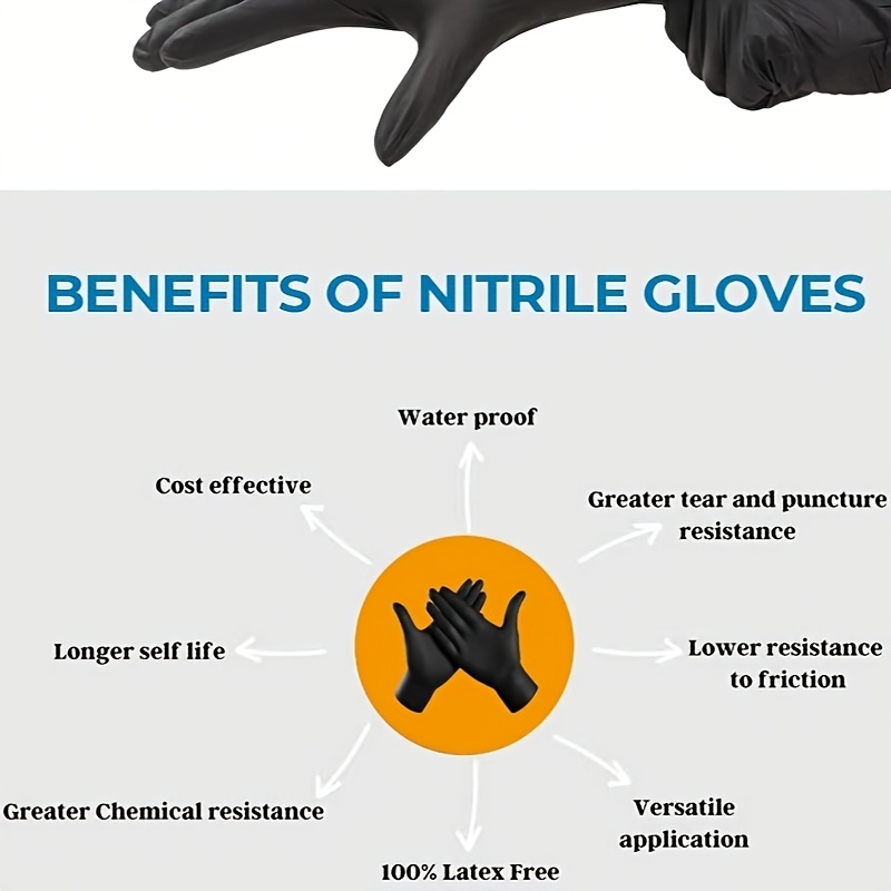100pcs Heavy Duty Disposable Gloves for Cleaning