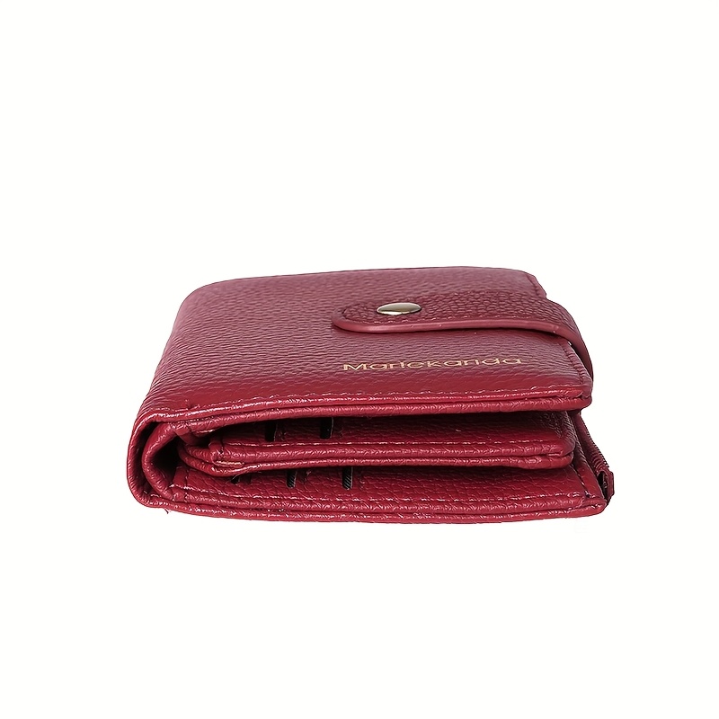 Bifold Wallet Red Leather Wallet Purse Bifold Wallet Cheap