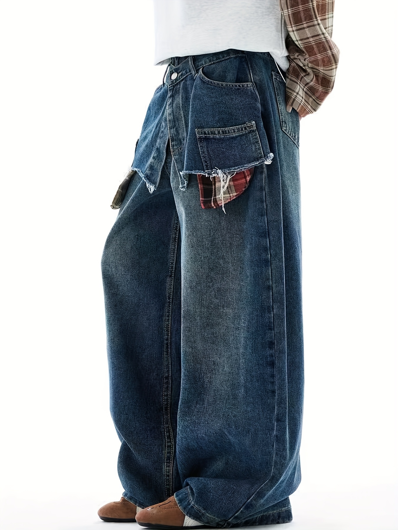 two piece double waisthead jeans mens jazz - Temu Bahrain