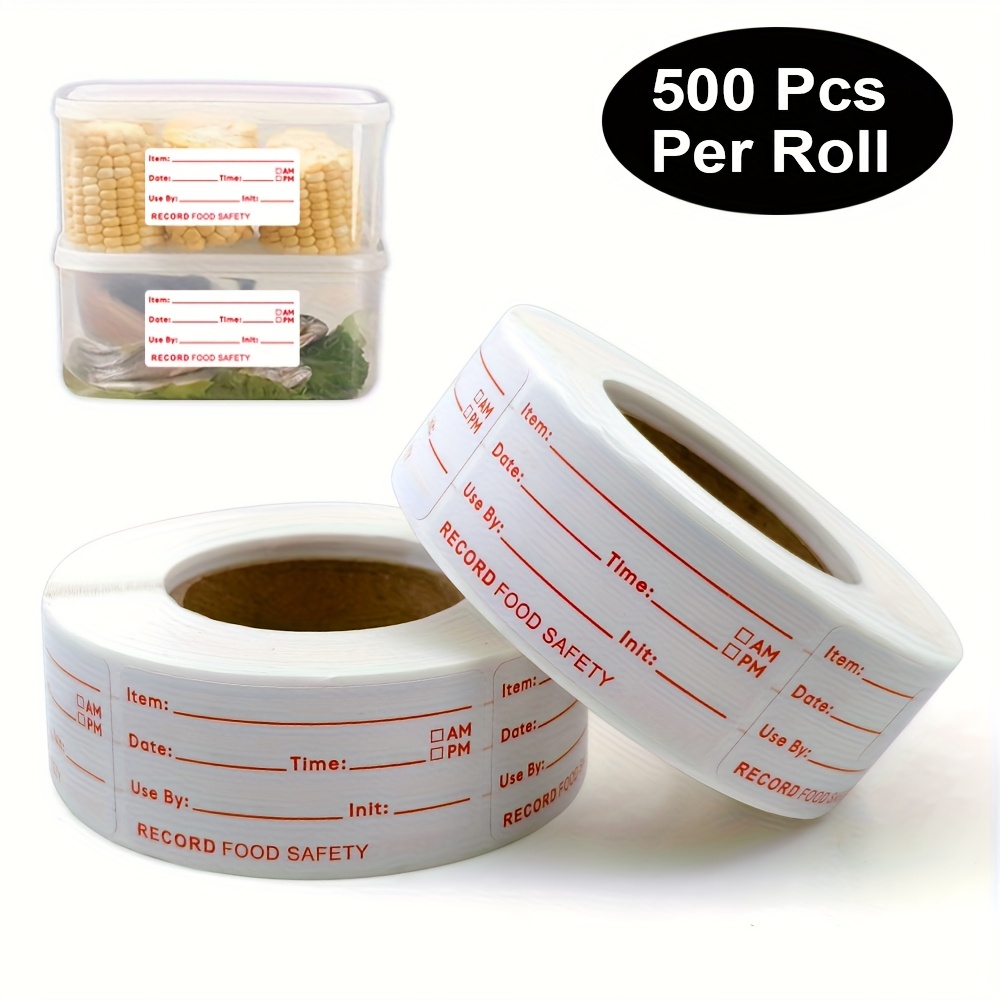 TEMU 500pcs 1-roll Date Adhesive Label Stickers For Various Marking Purposes