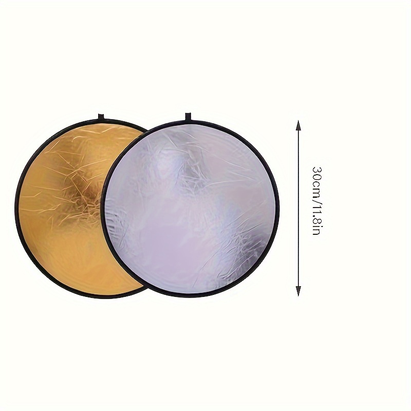 un riflettore fotografico   con dimensioni di 60/80/110 cm, progettato per migliorare  , dotato di una superficie di luce   pieghevole e un pannello riflettente Dettagli dell'articolo 2