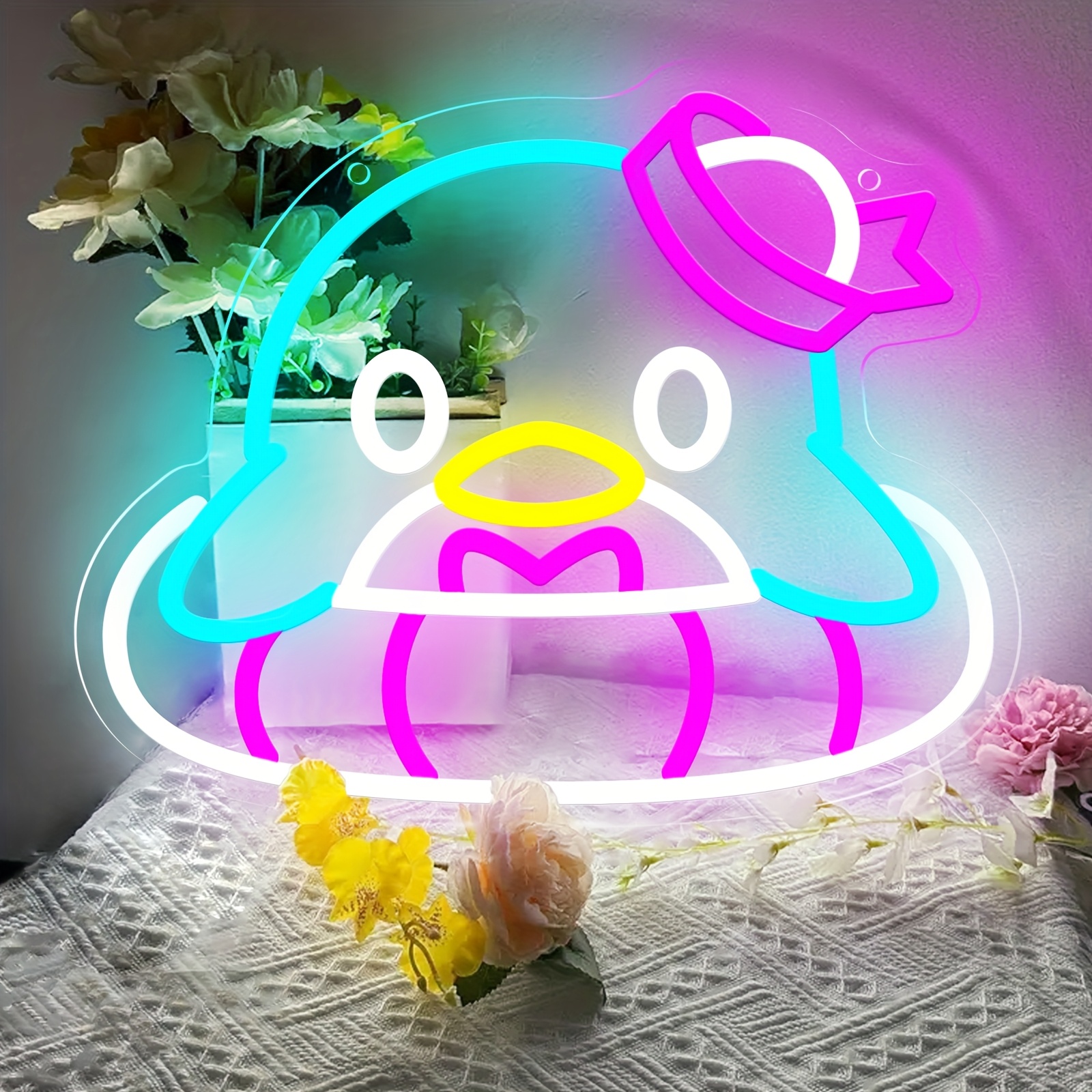 COOLGIFT MART Insegna Al Neon A Forma Di Pinguino: Luci LED Dimmerabili Con Alimentazione USB