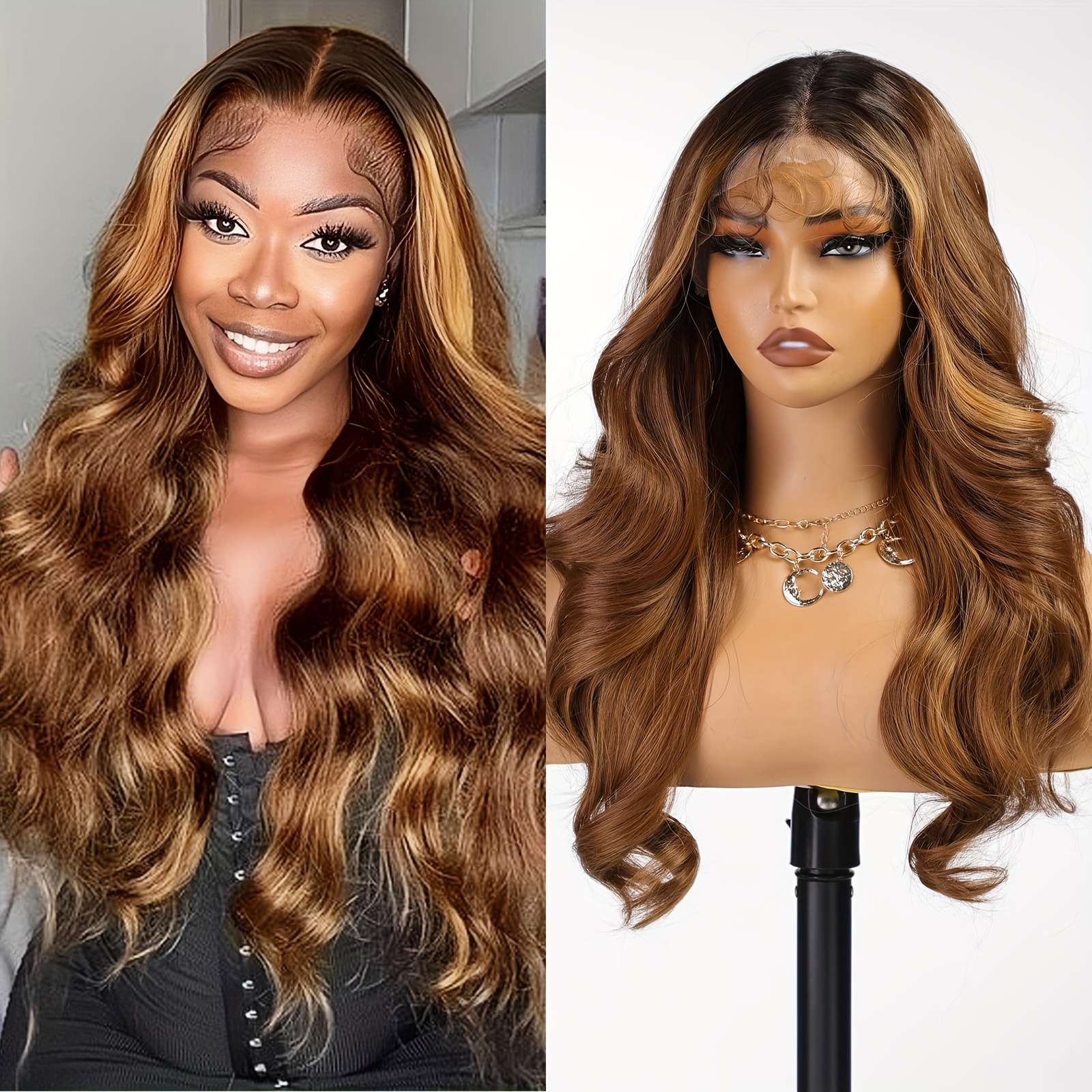 26 inch body wave lace front wigs 13x4 - Temu display picture 2