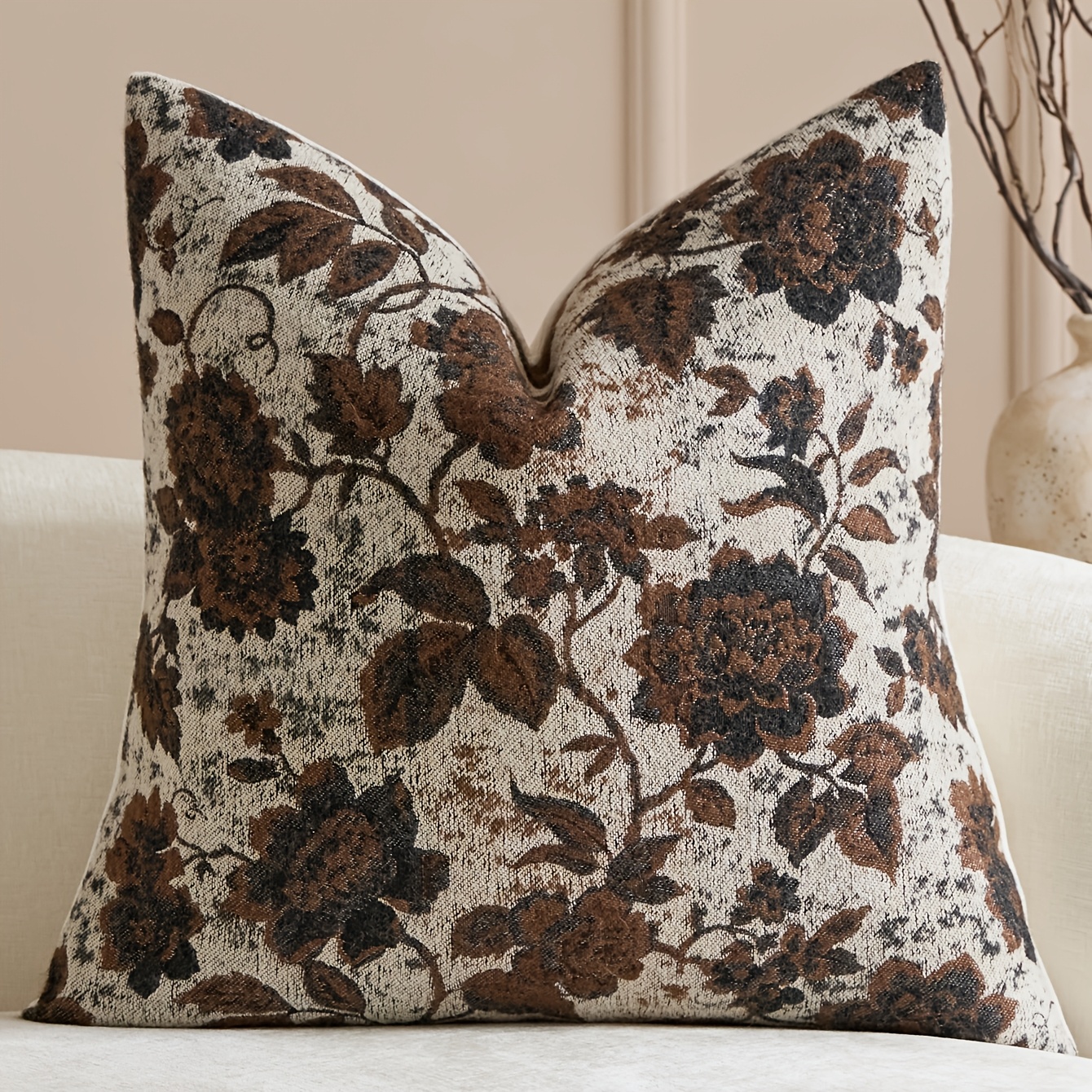 TEMU 1 taie d'oreiller Niche Neige, Housse de coussin Style Rétro , Taie d'oreiller Décorative pour Canapé Salon Chambre à coucher