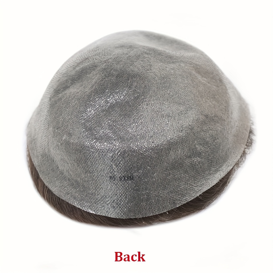 02 04 thin light beige full pu men toupee 8x10 Temu Chile