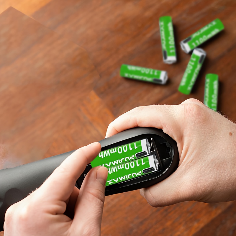 аккумуляторная батарея   aaa 1.5v 1100mwh - литиево-ионная, высокая мощность, стабильное напряжение, быстрая и долговечная зарядка usb-c, подходит для пультов дистанционного управления, клавиатур, беспроводных мышей, дронов, будильников, дверных звонков, в комплекте зарядный кабель Детали 1