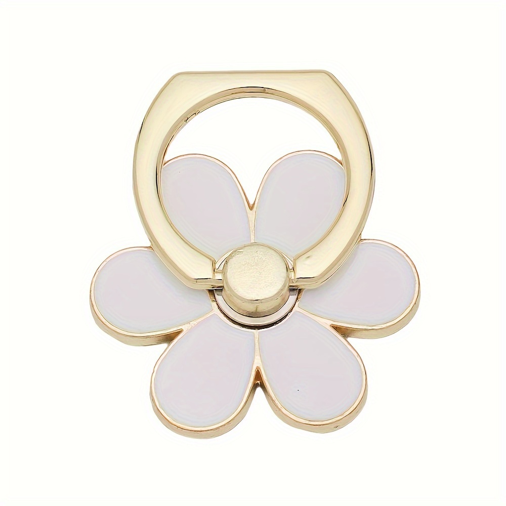Floral Petal Phone Ring Holder - Stainless Steel Ring Grip Stand For Mobile Devices, Anti-drop Finger Ring Mount For Back Of Phone Cases