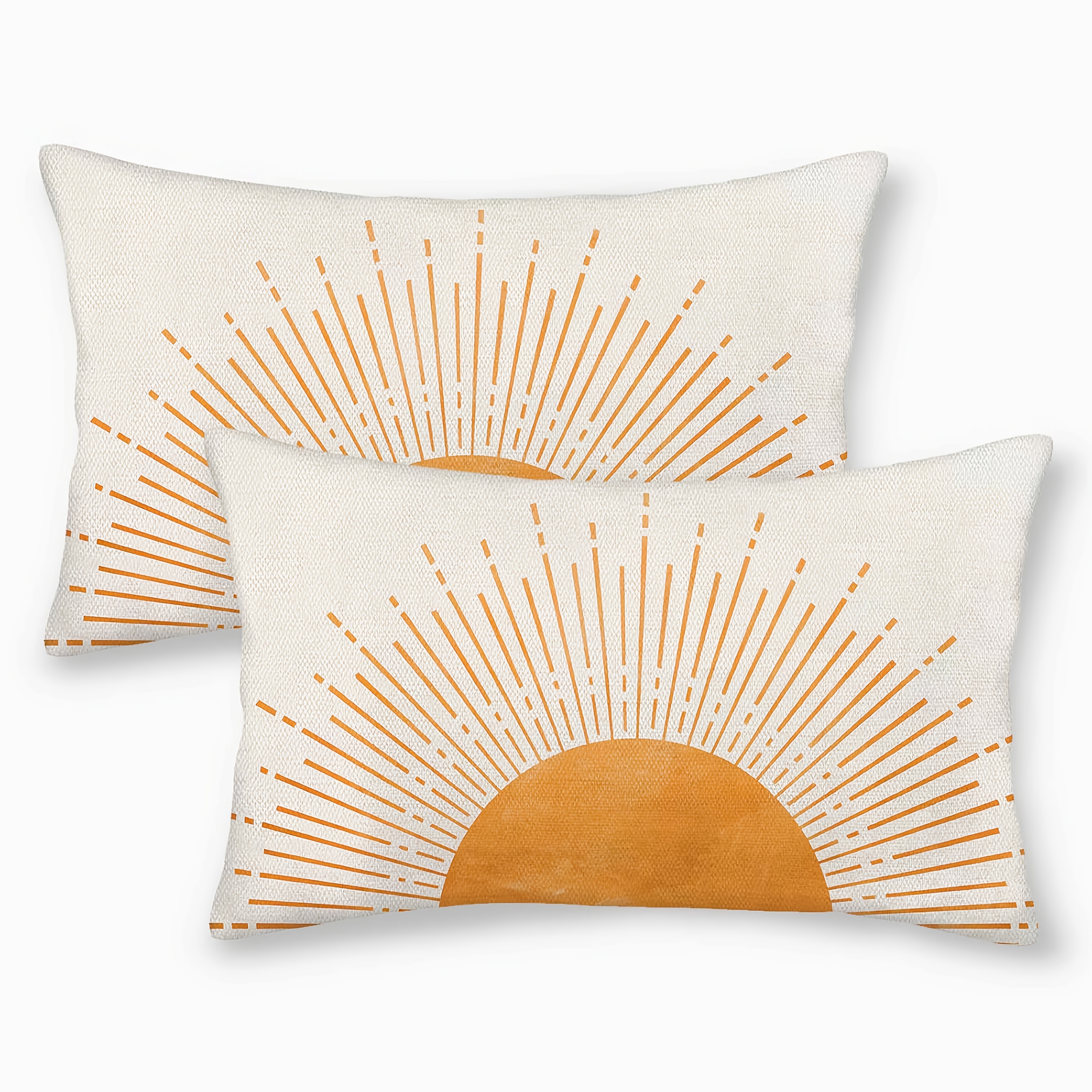 TEMU 2 piezas, Fundas de almohada , Decoraciones amarillas de sol, Almohadas decorativas para exteriores, de almohada Boho para , de almohada de sol