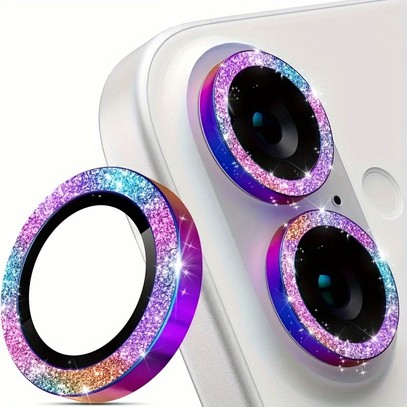 

Flash Camera Protective Film For //15/14/12/11//mini, Tempered Glass And 9h Resistant Metal Aluminum Alloy High- Transparent Camera Lens Protective Film - Color Shimmer