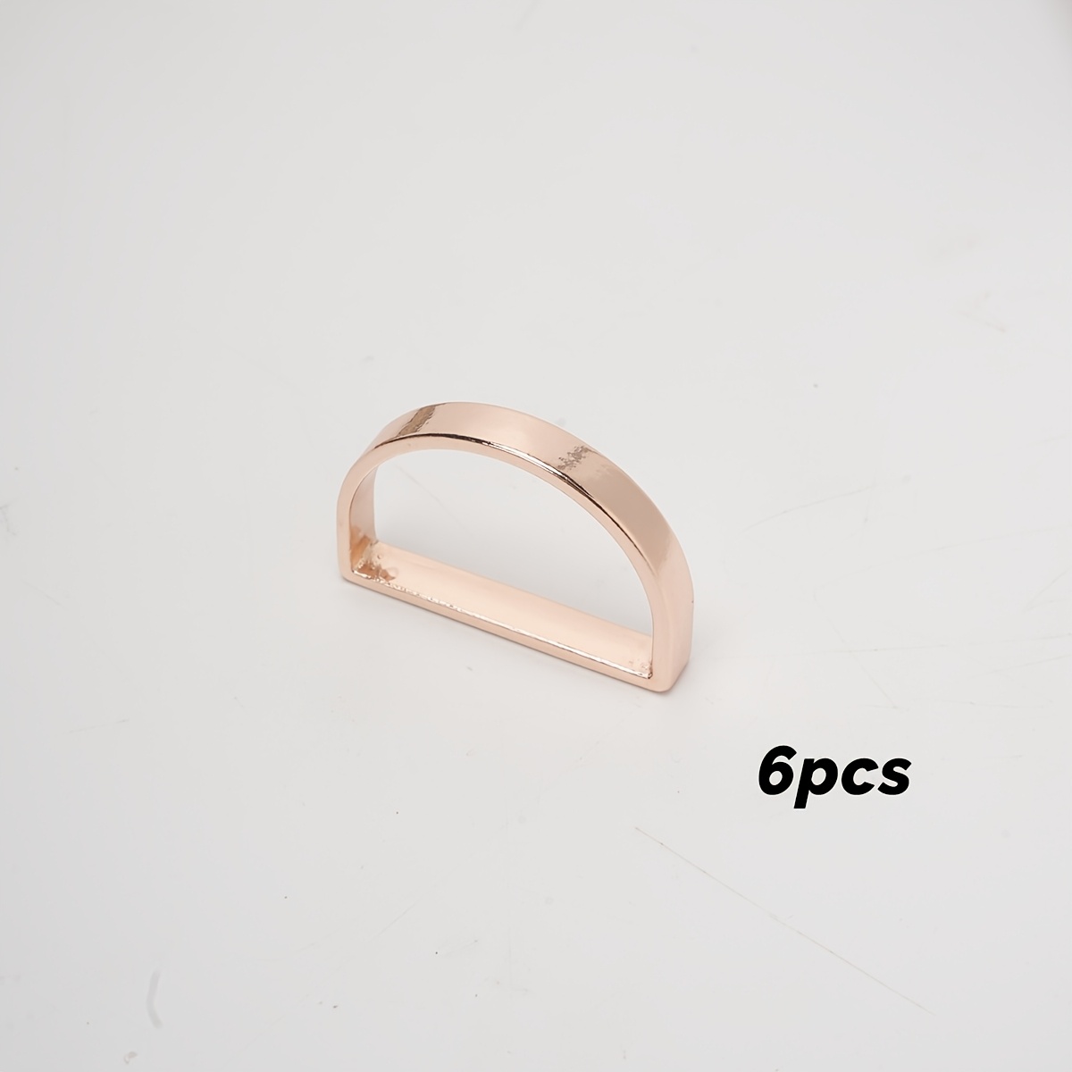 TEMU Set Of 6 Golden/silver Napkin Clasps - Modern And Minimalist D-shaped Napkin Clasps Suitable For Weddings, Candlelight Dinners, Birthdays, And
