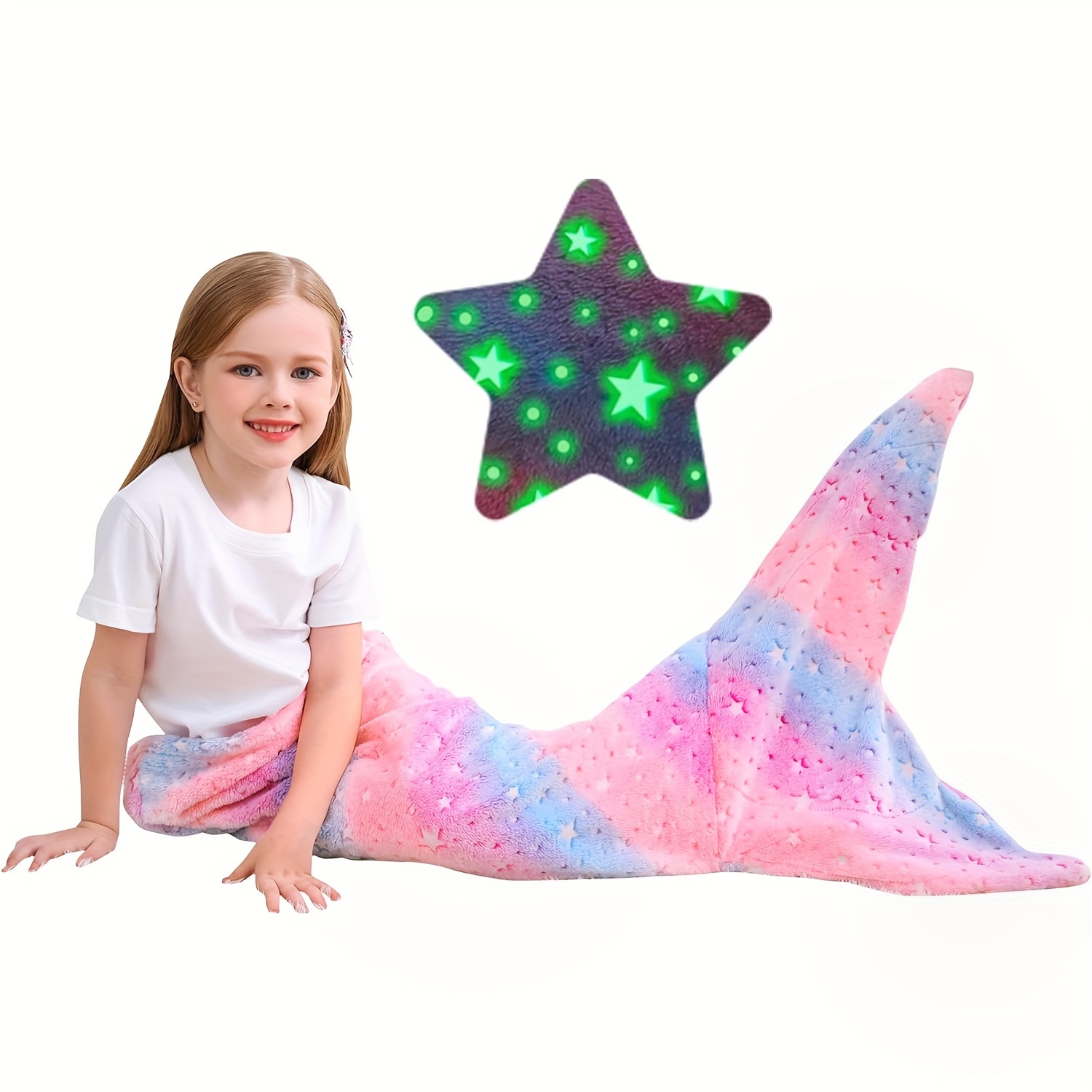 Kid Mermaid Tail for Girl Soft Crystal Fabric cheapest Fish of Princess Mermaid Doll