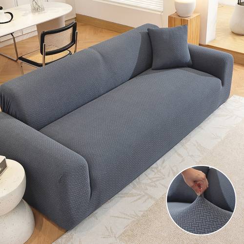 high cover sofa slipcover with pillowcase stretch sofa cover for living room cat scratch resistant and removable washable straight row sofa cover with widened elastic binding and ties suitable for living room