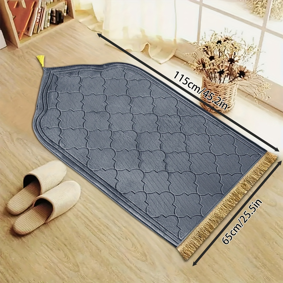 

Red Mat, Non-slip Foldable Family Mat, Tassel Mat, Thickened Kneeling Mat, For Activities