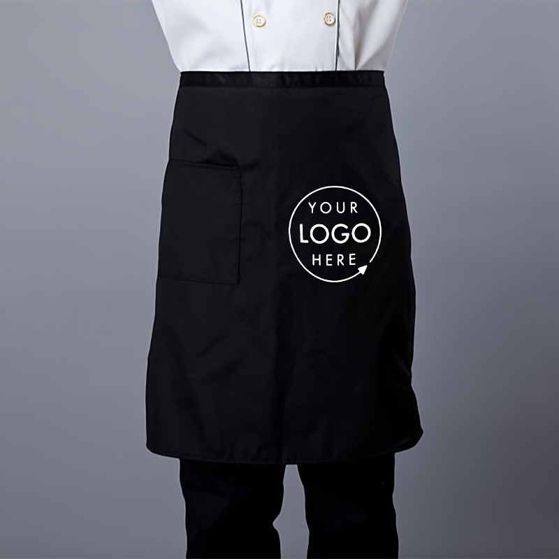TEMU 1 Stück Anpassbares Küchenschürze, Unisex, Kellner Schürze für Restaurant Service, Verlängerter Bund mit Verstärkter Naht, Halbkörper Schürze