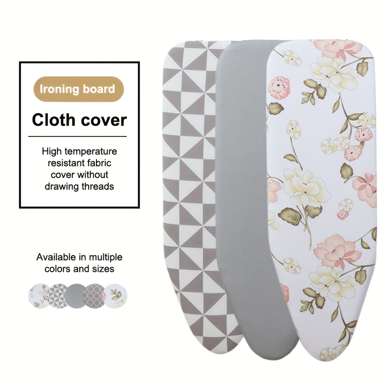 1pc ironing board cover 1pc extra thick   resistant ironing board cover non electric   plastic material heat proof iron slides washable and reusable with fits standard 120x38cm boards details 1