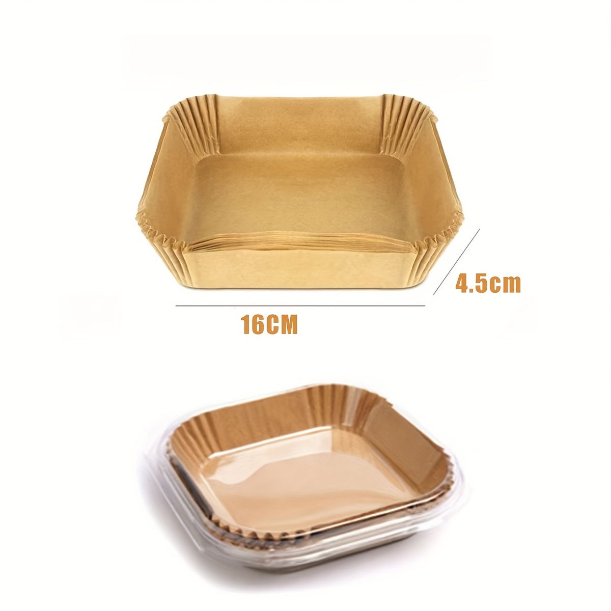 200pcs of air frying pan lining oil resistant and non stick baking pad suitable for most models grilled       dough sticks paper for household disposable baking tray in festivals cooking necessities Product details 2