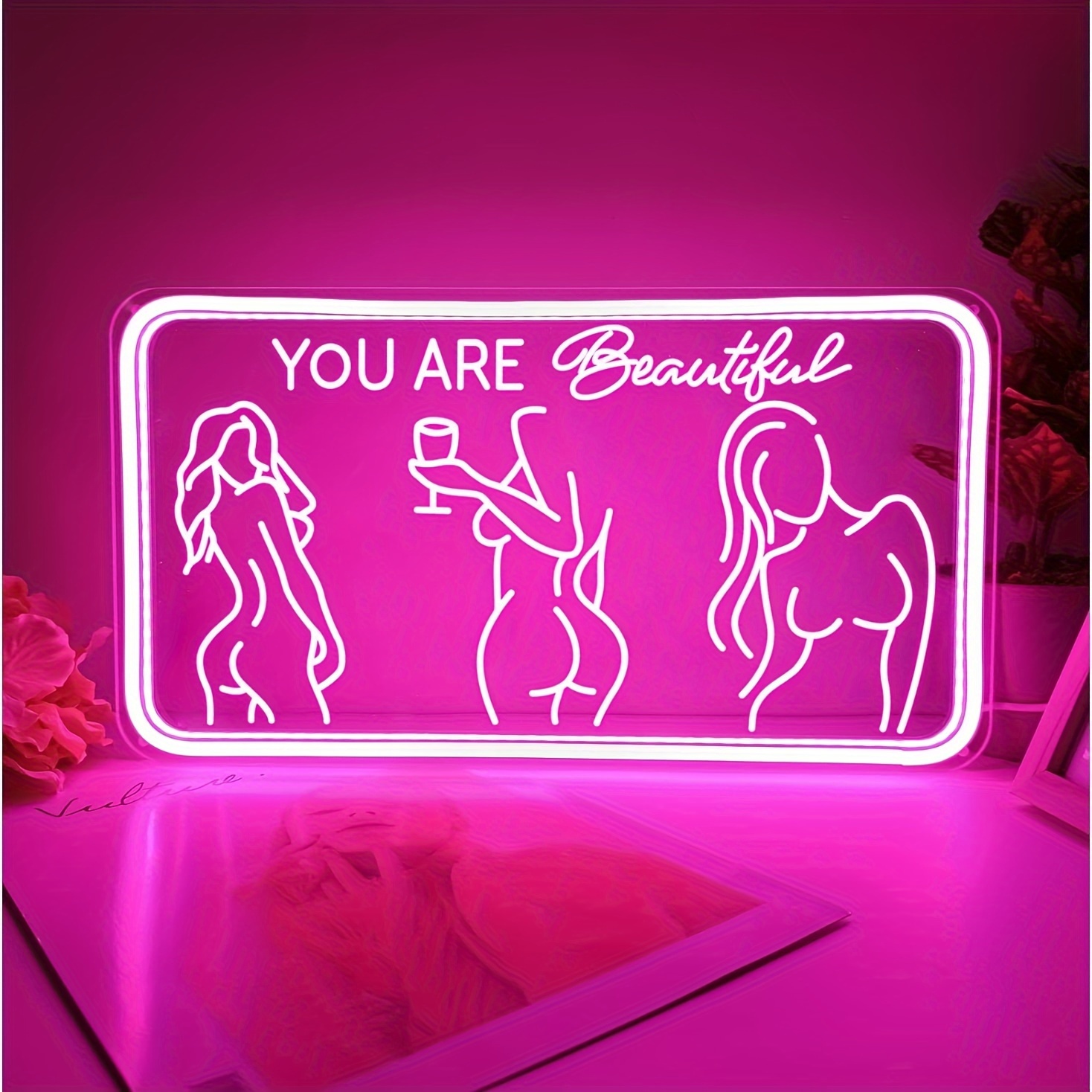 Lady back led neon deals sign lights art decorative lights