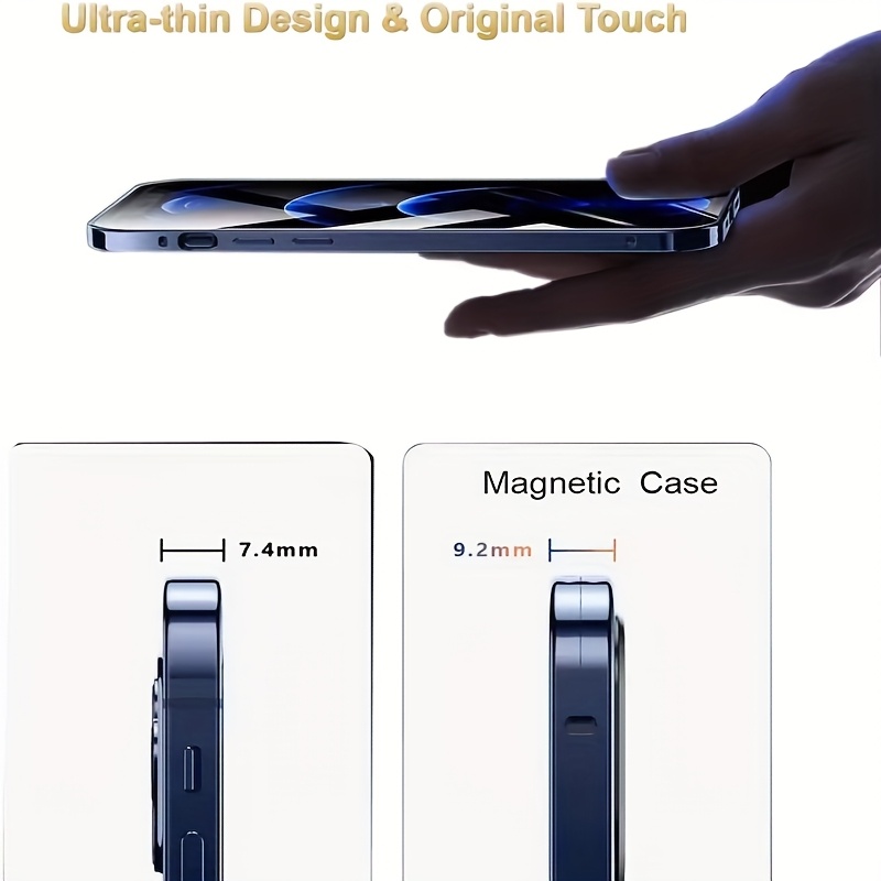 brand   privacy protection smooth magnetic frame double sided glass phone case compatible with iphone 17 iphone 17 pro iphone 17 air iphone 17 pro max   in black silvery blue and golden antispy case     durable glass   case shockproof case privacyconscious buyers tech enthusiasts Product details 6