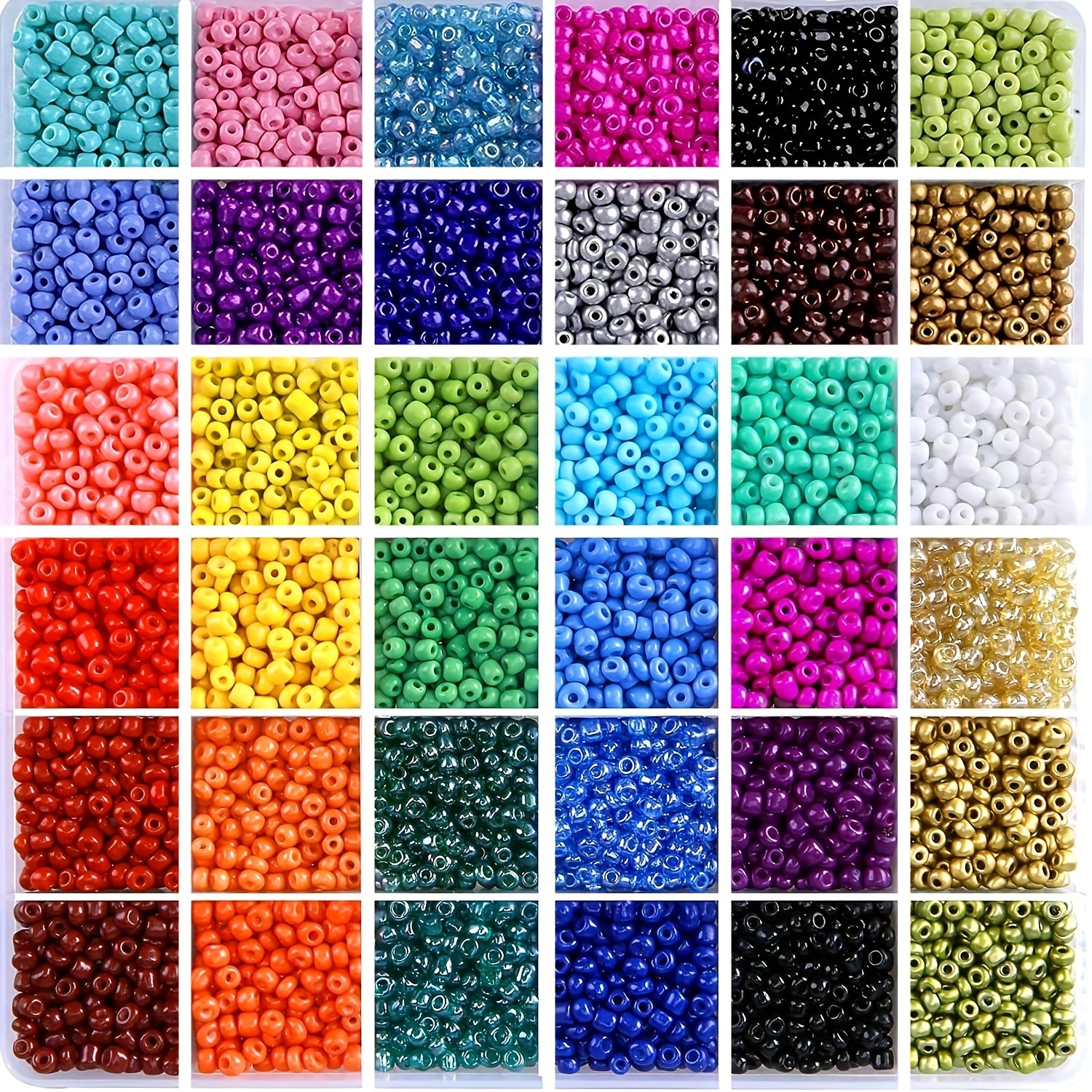 

5000pcs 3/4mm Glass Seed Beads For Jewelry Making Mixed Color Beaded Colorful Neon Diy Bracelet Earrings Necklace Crafts Supplies
