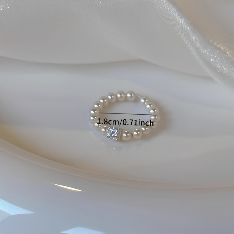 Stretch Beaded Ring with Small Sugar Beads