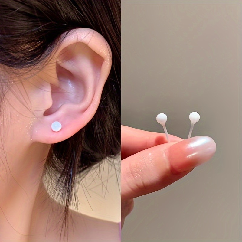 Colorful Bioceramic Ear Studs for Women, Cute & Easy Wear