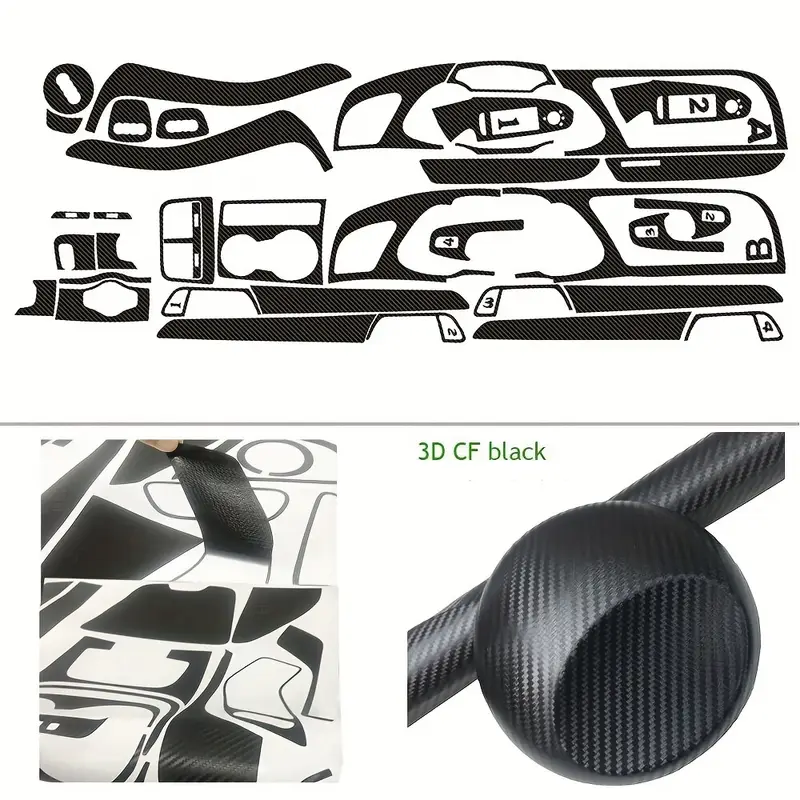 8-Piece Carbon Fiber Interior Door Control Cover Trim Sticker – For Acura TL 2009-2014
