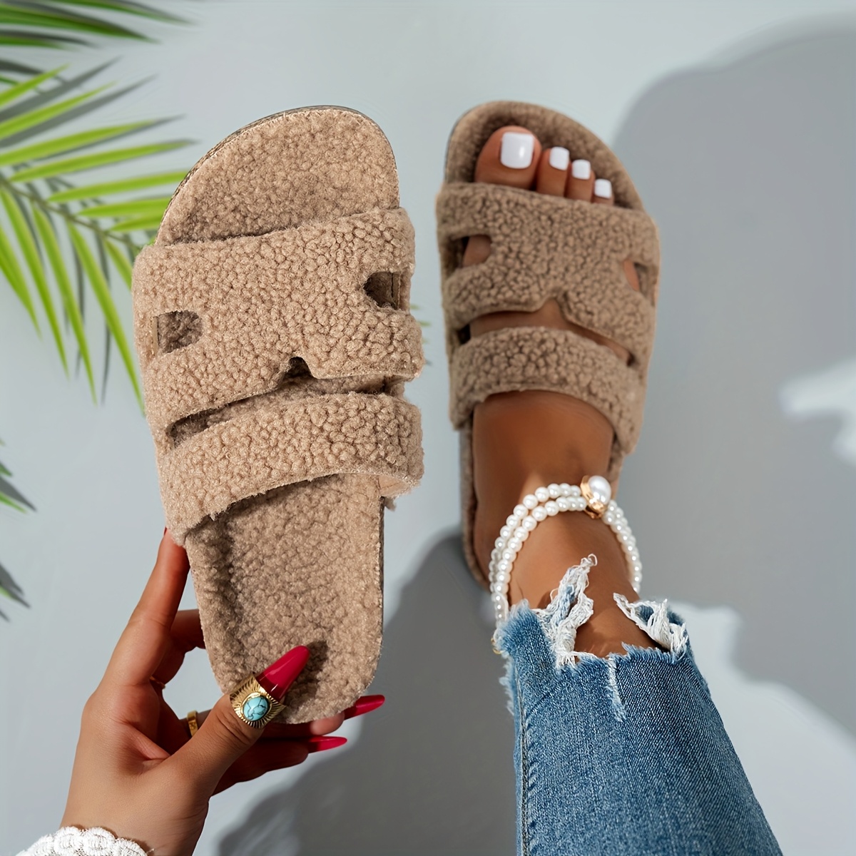 TEMU Zapatillas de casa para mujer de color liso, y cómodas, calzado elegante, zapatos de mujer