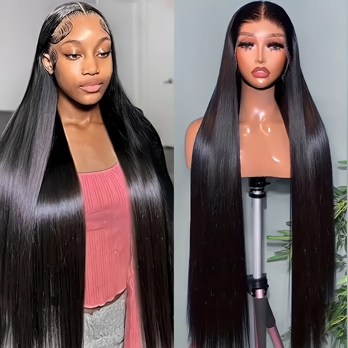 13x4 Transparent Hd Lace Front Wig Human Hair Suitable For Women With Baby Hair, 250% Density Straight Hair Wigs, Looking Frontal Wig For African, , Asian Hair Loss & Daily Wear