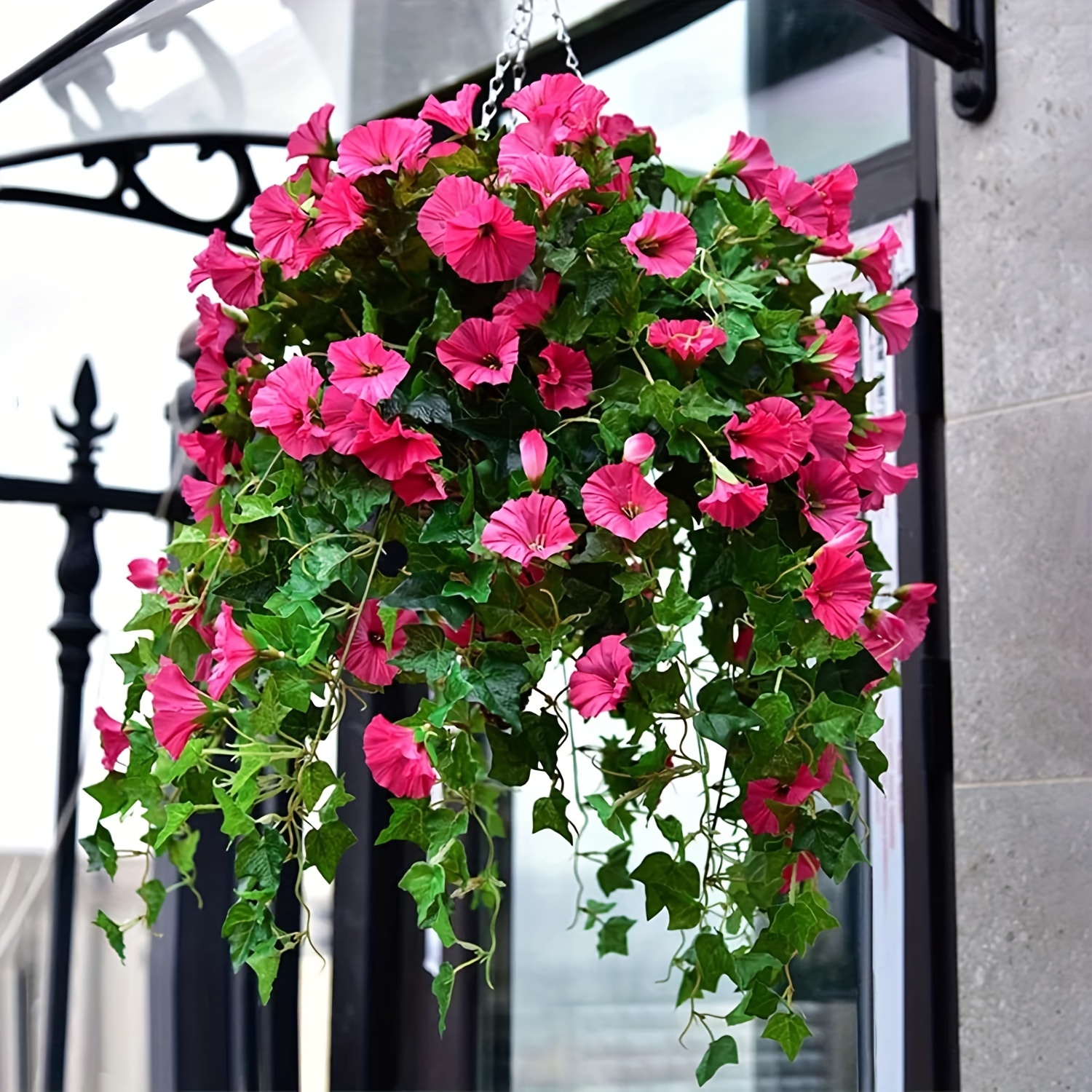 uv resistant artificial   flowers 24 bunches plastic petunias outdoor   flower decor for wedding and engagement rose   bouquet of 24 flowers