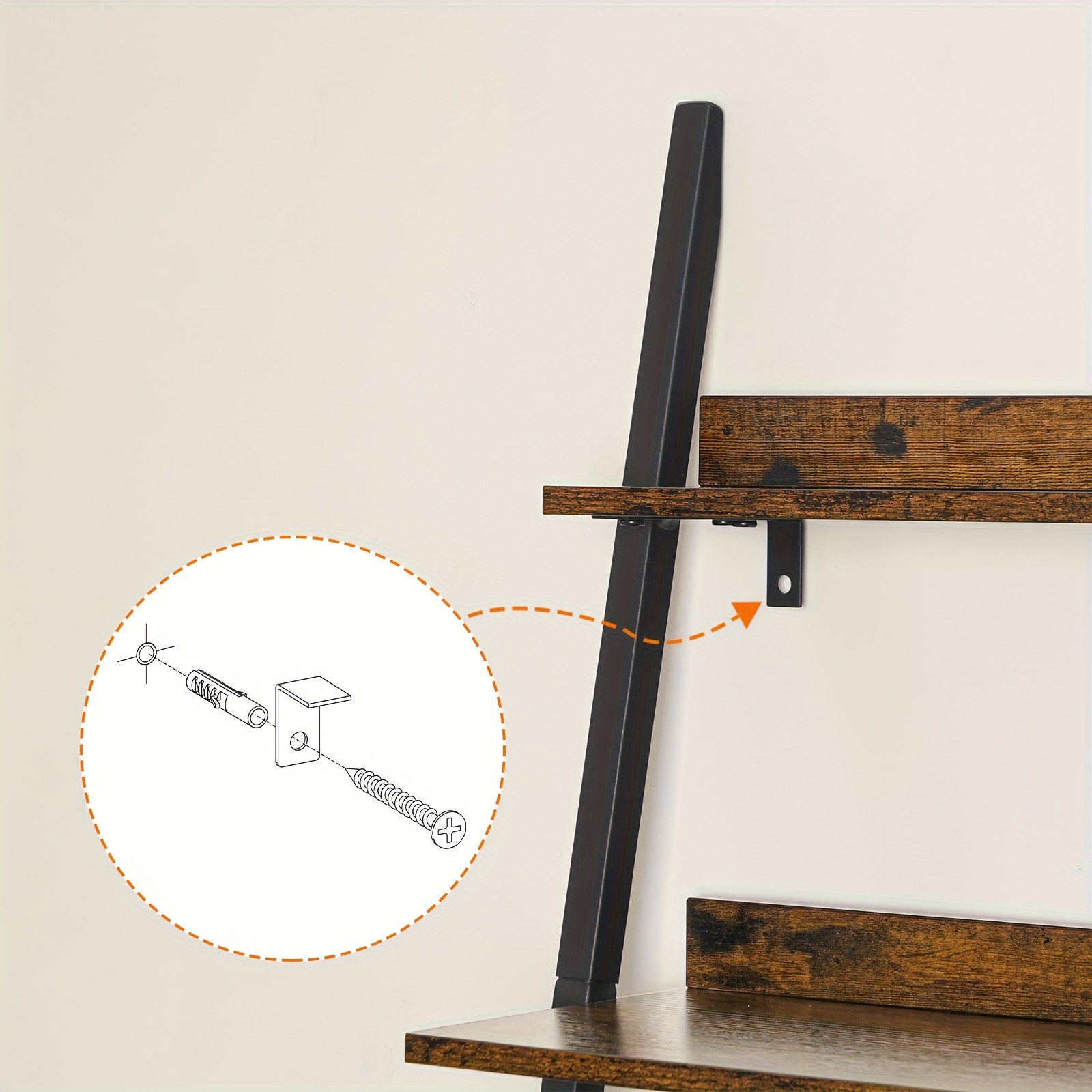 Vertical 5-Tier Wooden Shelving Unit for Storage