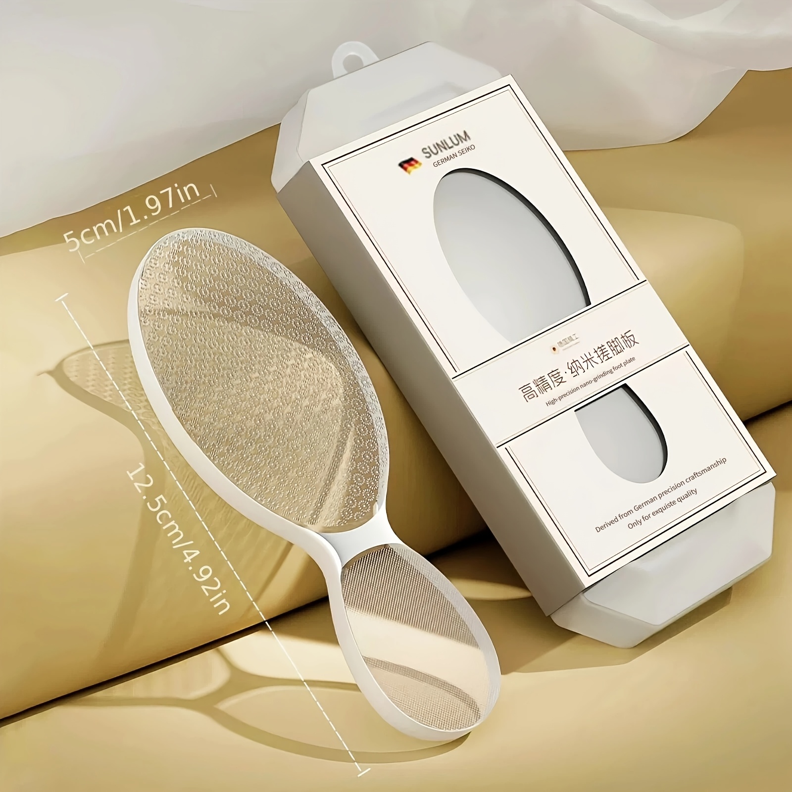 Brand - Single Foot File, Ergonomic Handle With Single-sided Sanding Surface For Smoother Results. A Sturdy And Durable Remover, Suitable For Home Spa Pedicures And Nail Care. For Winter Care