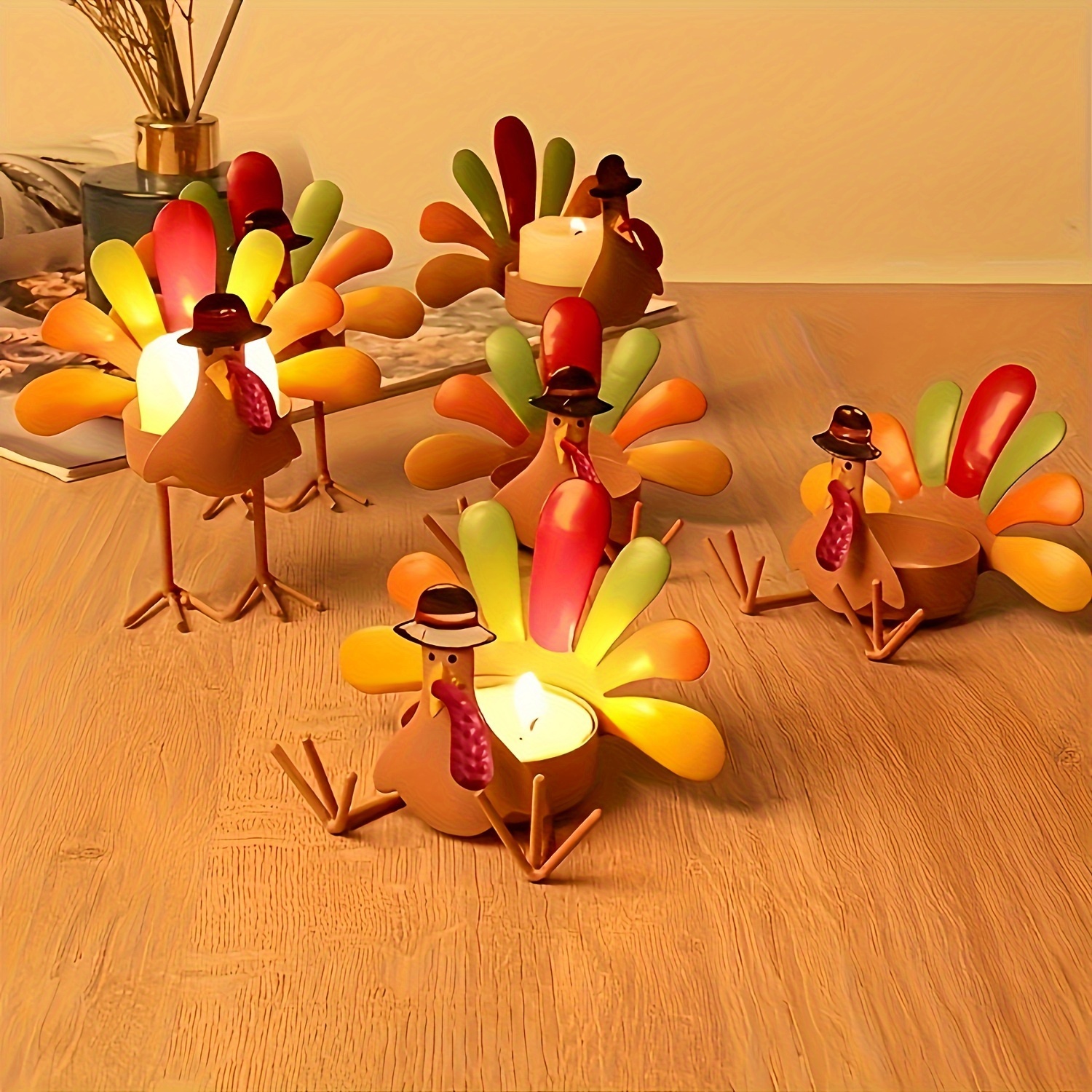 

Metal Turkey Set - Decorative For And Decor