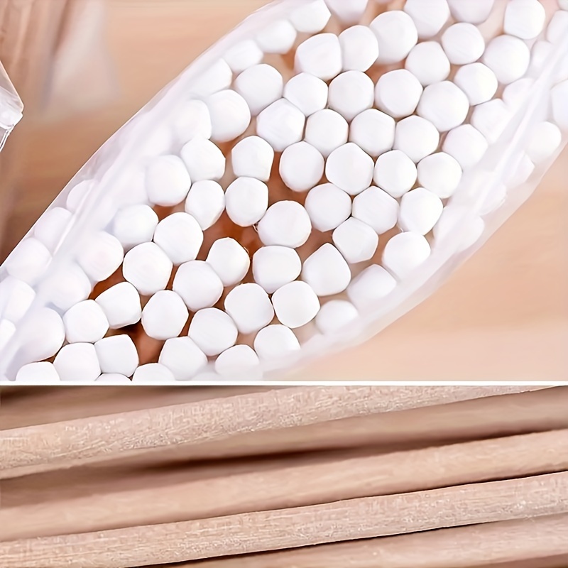 100/200/500pcs Unscented Double-Headed Swabs, Ultra-Portable, for Household, Makeup, Makeup Remover, Ear-Picking, Travel