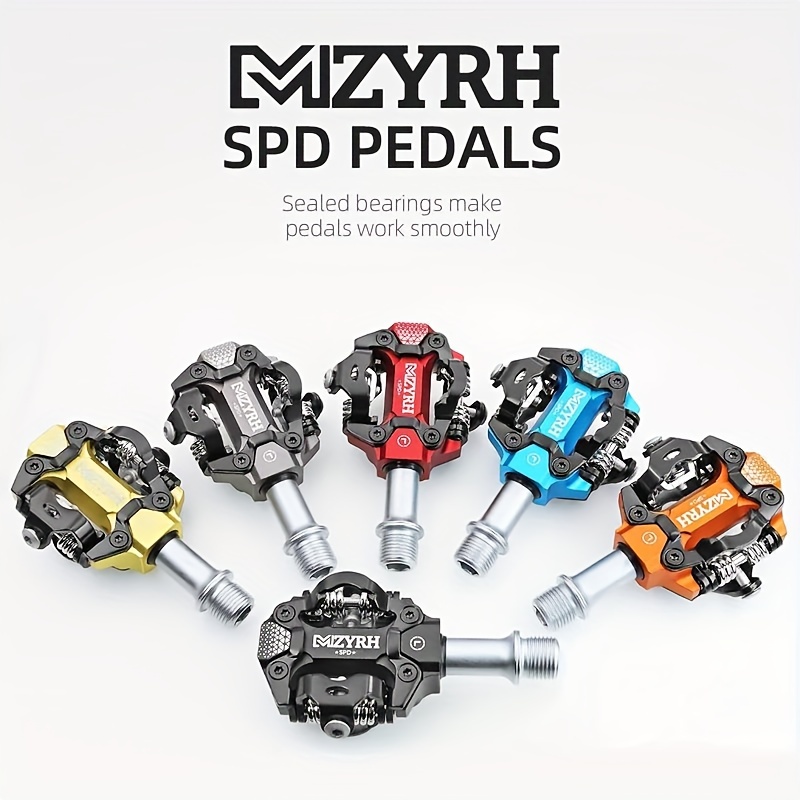 

Mzryh Spd Bike Pedals - Universal Fit, Aluminum Alloy Dual Sided Cycling Pedal With Sealed Bearings & Cleats For Mountain And Road Bikes