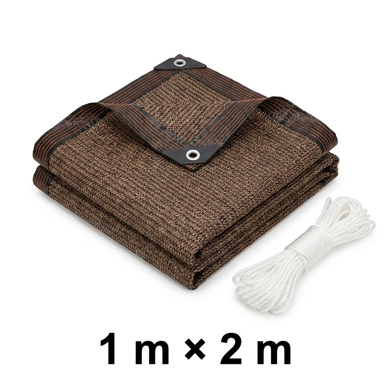 1pc Transmission Sun Shade Fabric, Rooftop Patio Cooling, Picnic Table Tarp Alternative, Camping Tent Top Cover, Foldable Portable, + Free Hanging Ropes Included