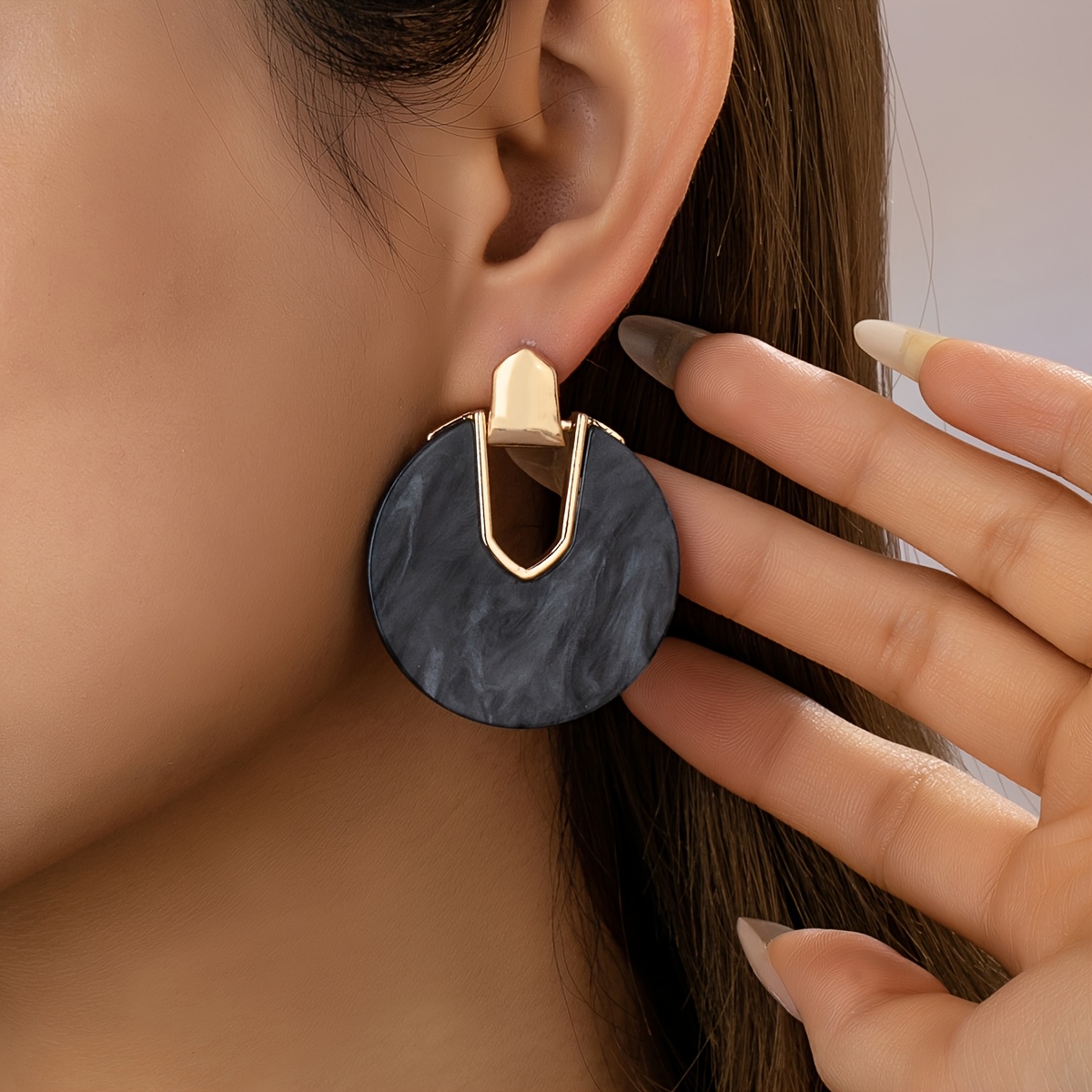 Women's Unique Geometric Acetate Drop Earrings