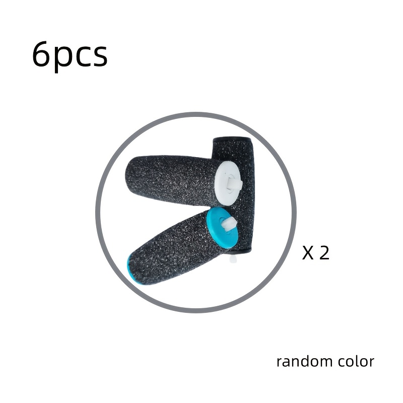 Image of 6pcs Set Of Supplement With Electric Foot File Replacement Roller Set, Including Thickened, Regular, And Remover For Removing (random Color)