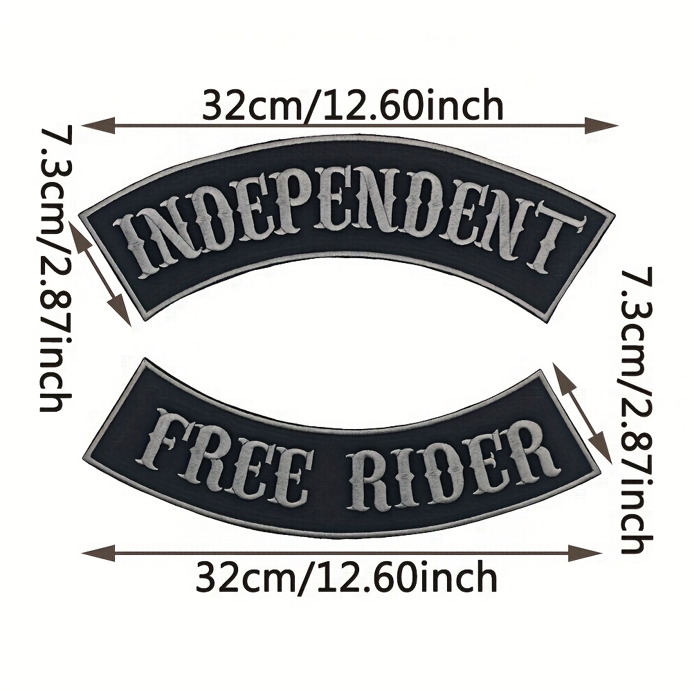 E-shop Individuelles 2er-Set Großes Rankenförmiges Schriftzug-Banner Besticktes Leder-Rüstungswesten-Patch, Fahrradtrikot-Dekorationspatch,