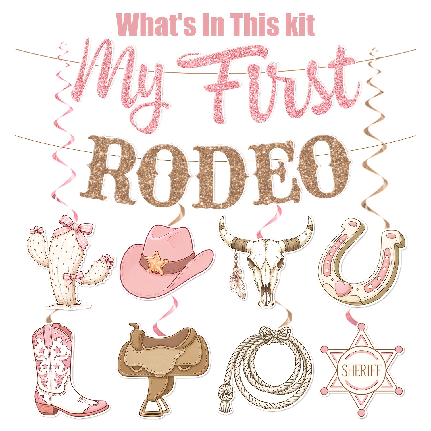 cowgirl party decorations sold on Temu Australia