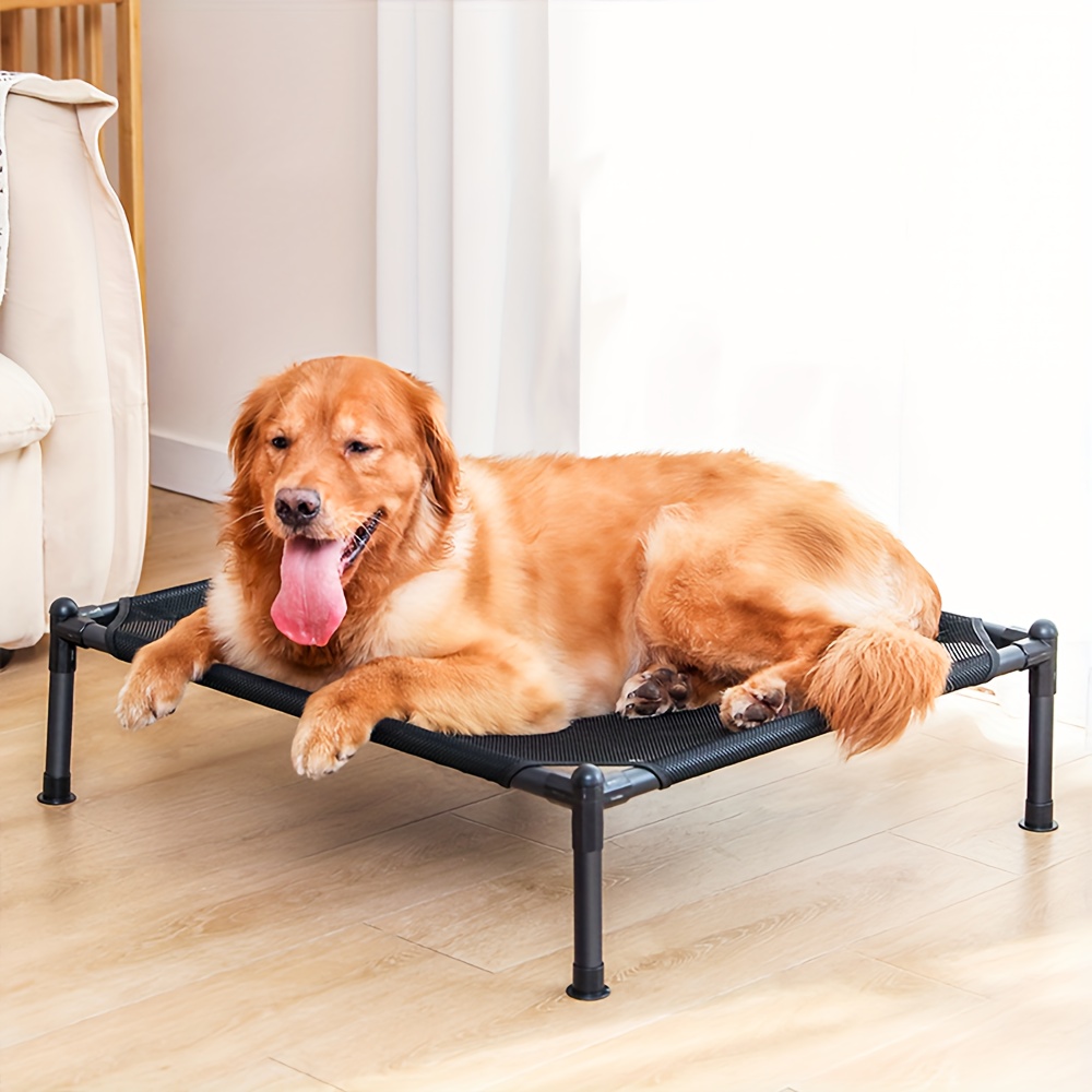 

Elevated Dog Bed - Raised Cot For Small, Medium, & Large Dogs | Breathable Mesh, Washable Pet Bed With Polyester Fiber Material | Ideal For Outdoor Cooling