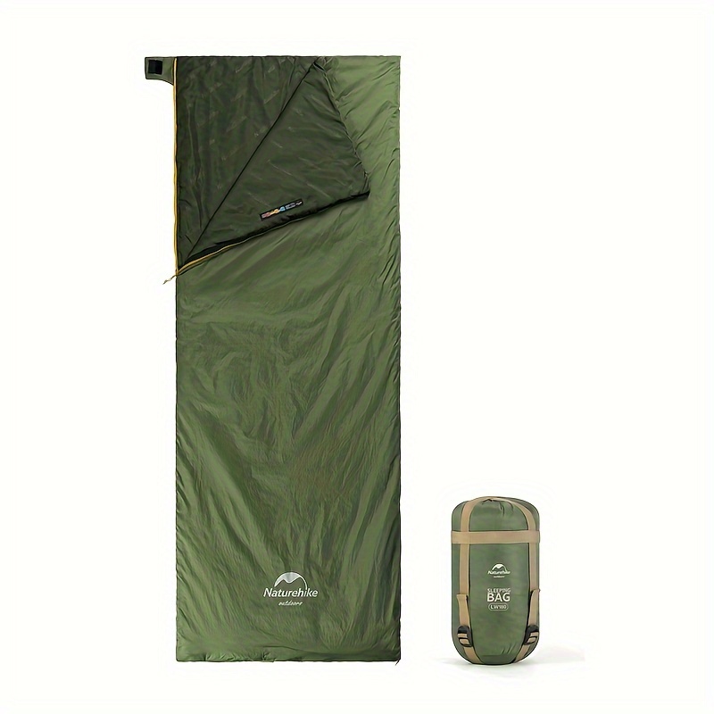 

Naturehike Mini Sleeping Bag, Olive Green, Lw180, Comfortable Cotton With Pongee Lining, Breathable, Water Repellent Coating, Portable And Lightweight For Camping And Hiking