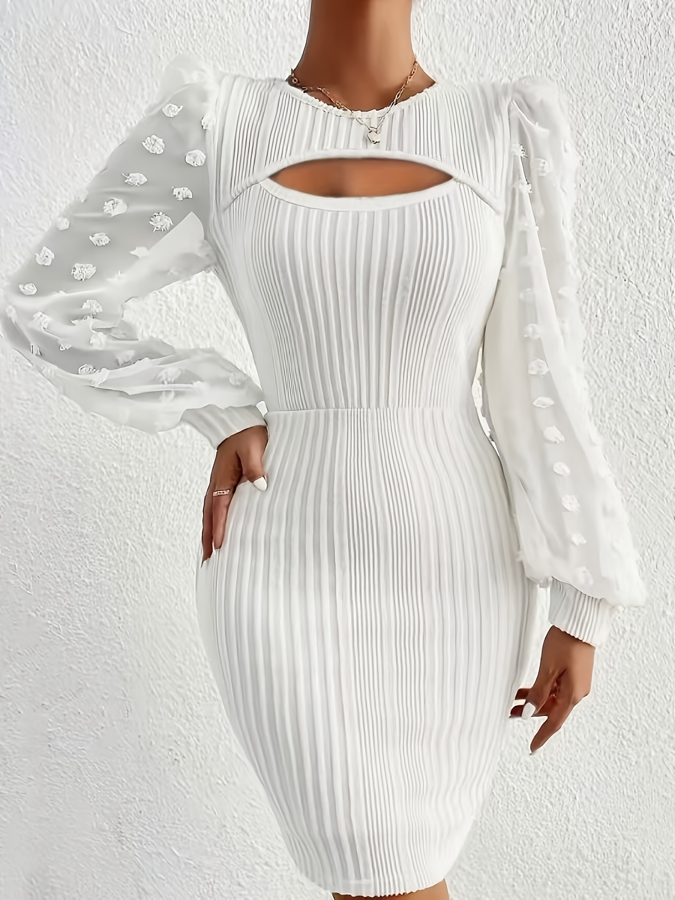 black swing dress lace In Full Swing Lace Mini Dress Medium / Ivory main image 0