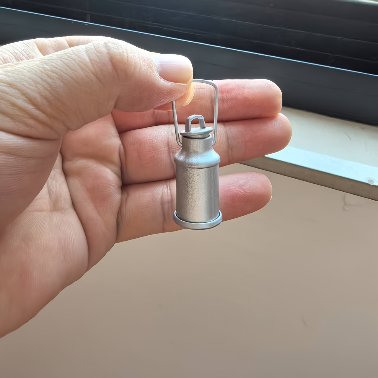 Image of 1pc Mini Vintage Water Kettle & - Ideal For Dollhouse Kitchen Decor, Graduation Gift, No Electricity Required, Metal, Dollhouse Accessories