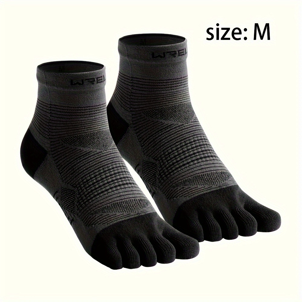 TEMU Une paire de chaussettes à bout colorées, chaussettes de sport, chaussettes de sport pour hommes et femmes, chaussettes de course, chaussettes