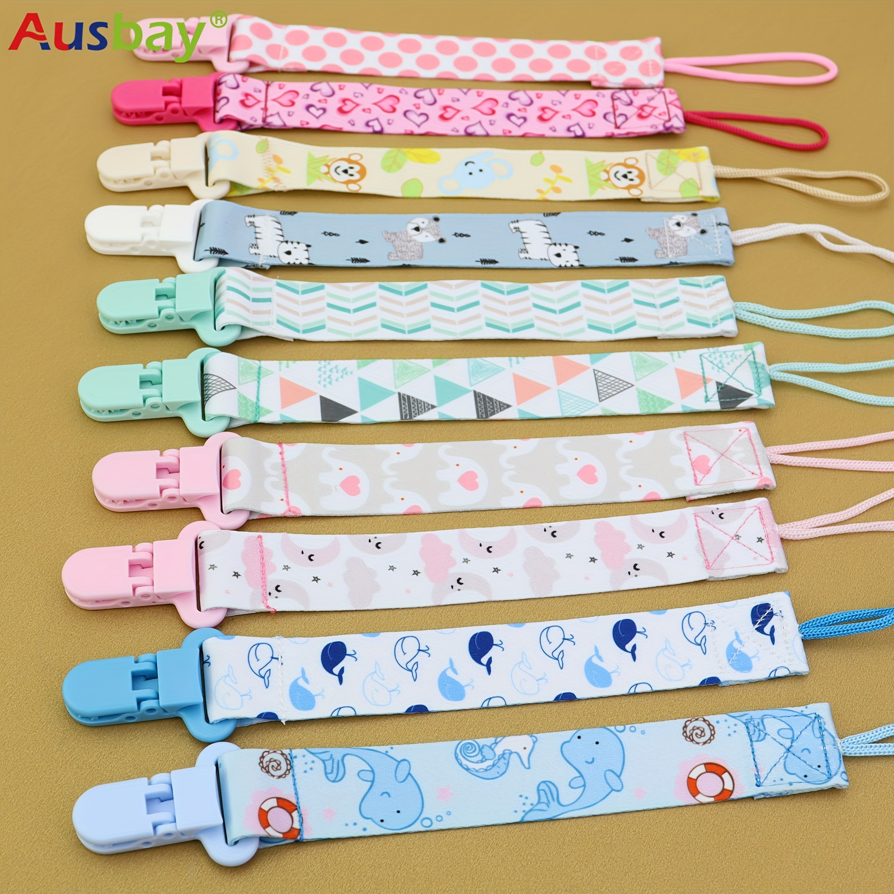 customized baby pacifier holder clip gift bags for boys girls personalized cute pattern universal holder soother clips and gift bags halloween christening thanksgiving christmas gift details 0