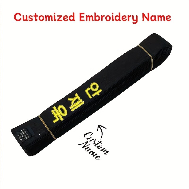 1pc Customizable Martial Arts Belt - Durable Acrylic, Ideal for Taekwondo, Judo, Karate | Fitness &   Gear | Colorful Sports Design | High-Quality Fabric, Multiple Colors  ,  , Sleek Sports Accessory, Smooth Texture Belt