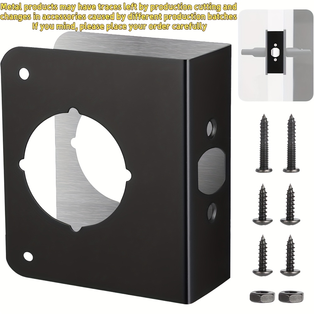 TEMU Renfort de Serrure de Porte Accessoire de Sécurité Domestique Robuste et Durable Renforcée Facile à Installer Haute Compatibilité Améliore la