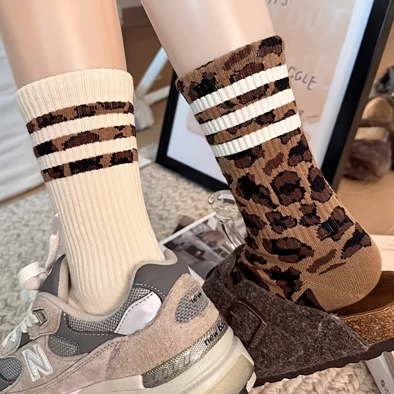 Premium Striped Fashion Mid-calf Socks, Versatile Trendy Accessory Socks, Gift For