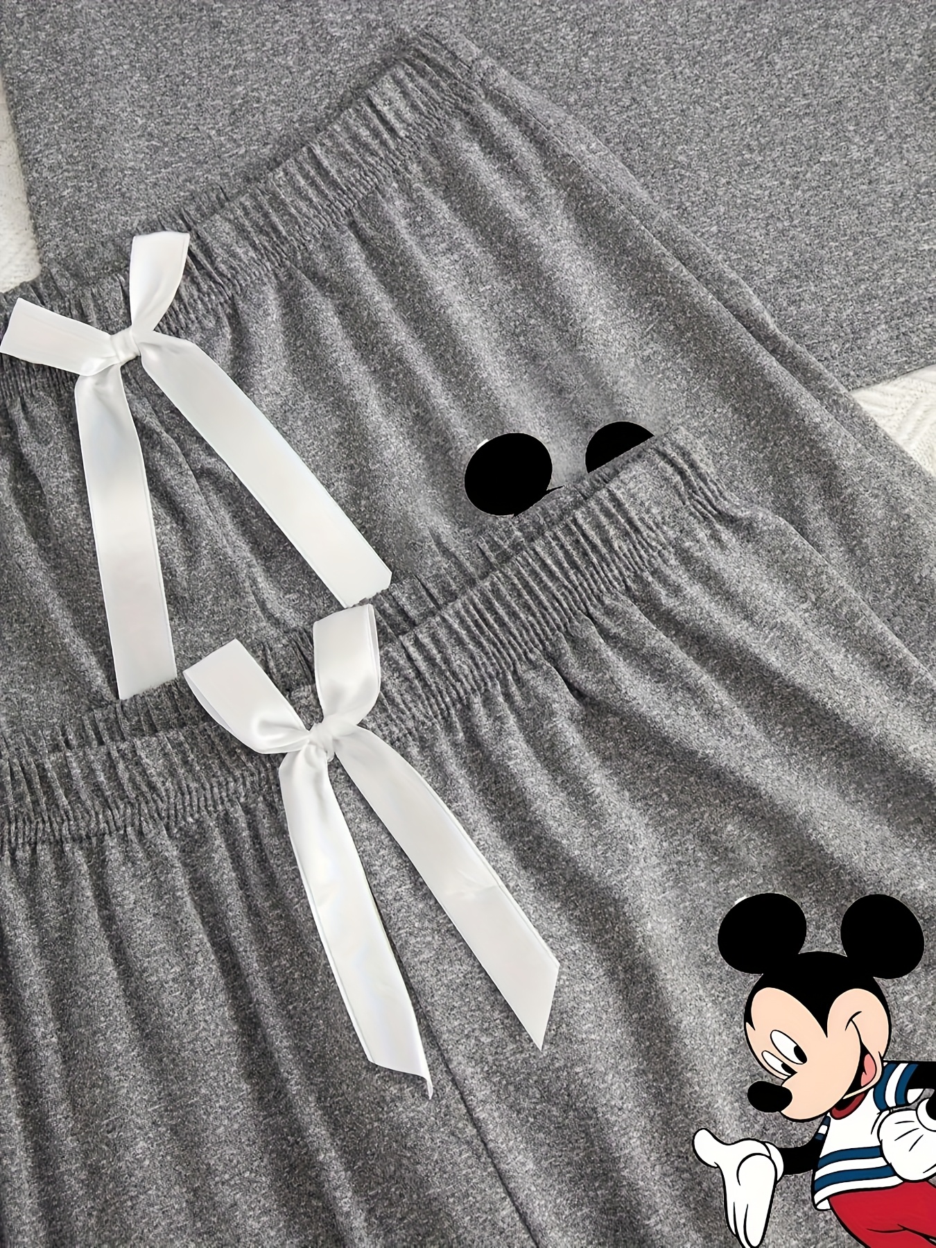    and   pajama set cute   printed round neck short sleeve top and pants 3pcs set Product details 2